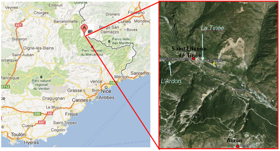 Situation géographique de la vallée de la Tinée et de Saint-Etienne-de-Tinée.bmp